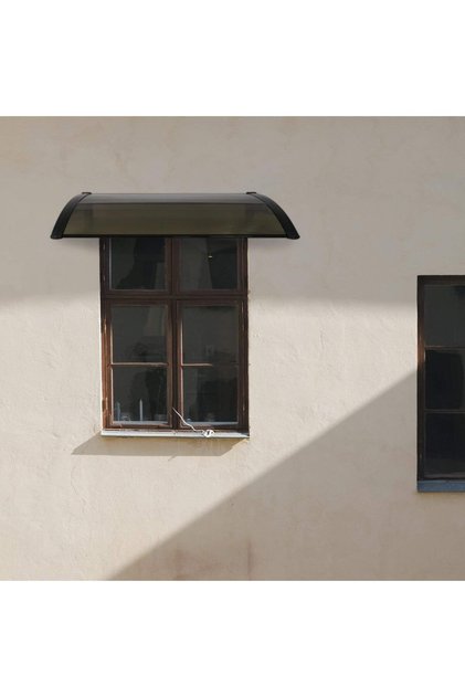 Kapı Üstü Pratik Sundurma 120 X 60 Cm Siyah Ayak-Bronz Levha
