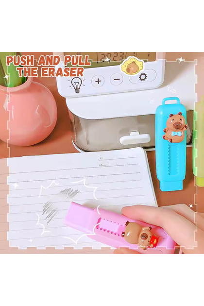 synshop Capybara Kapibara Silgi Figür Uzayabilir İtmeli Çekmeli