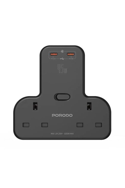 Borodo Multi-Port Wall Plug - Black