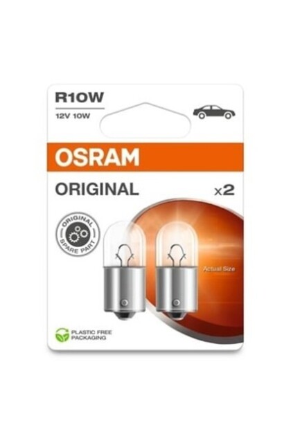 Set de 2 becuri 12V R10W Blister original Osram