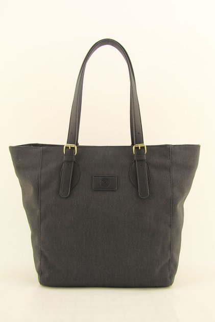 Women's Black Waterproof Canvas Shoulder Bag