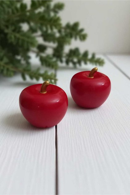 2'li Dekoratif Kırmızı Elma