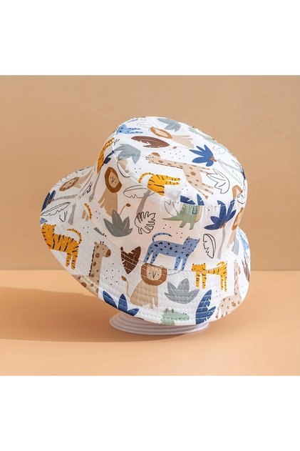 (1-3 Years Old) Animal Themed Hat Sun Protection Hat for Children, Outdoor Summer Beach Vacation