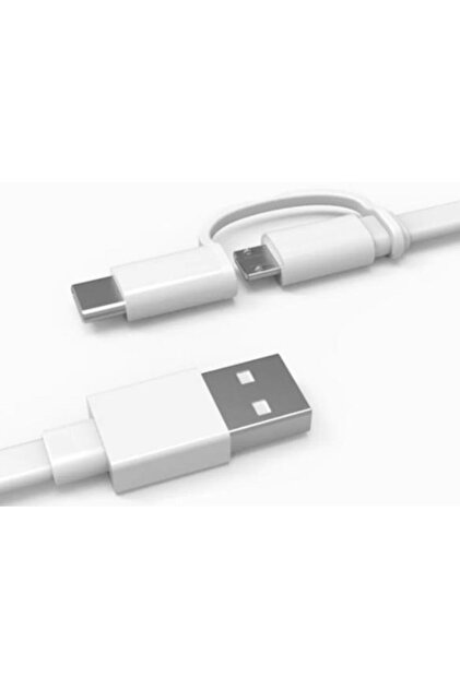 Cablu de date Huawei AP55S, MicroUSB și USB Type-C, 1.5m (Alb)