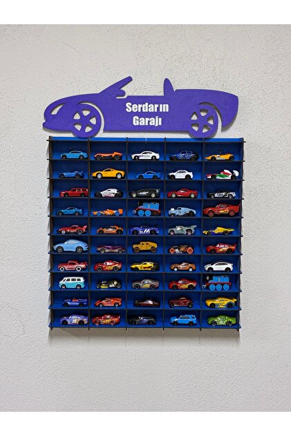 ラファとオストロイ サイクリングまとめ売り wudie Oyuncak Araba Rafı 50'li Temalı Mavi (HOTWHELS VE MATBOX