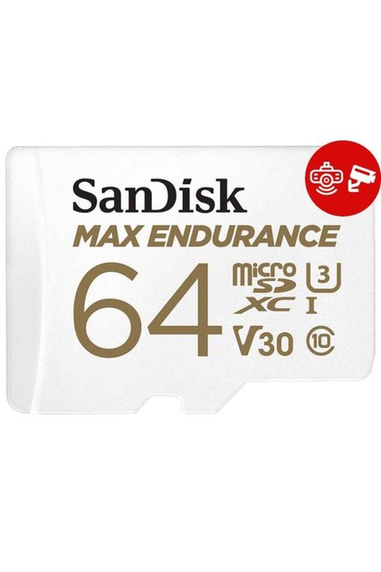 Card de memorie Sandisk MAX Endurance microSDXC, 64GB, Clasa 10, UHS-I U3 + Adaptor SD
