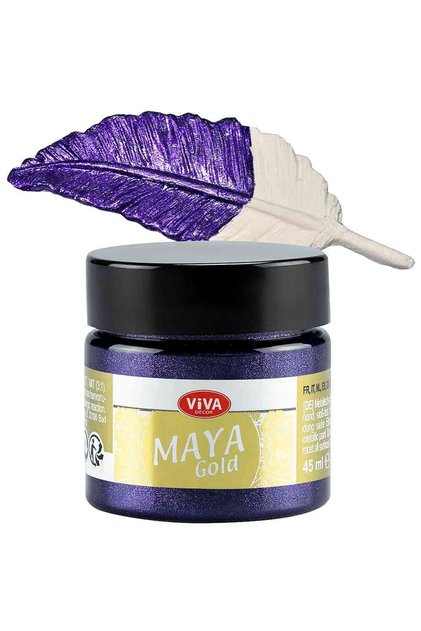 Гланцирана акрилна металическа боя Maya-Gold VIVA DECOR, 45 мл. Лилава