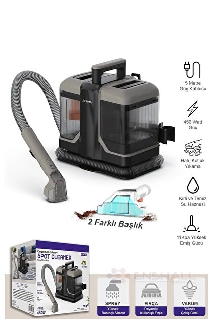 Enshall Yeni 450W Halı, Koltuk Leke Çıkarıcı ve Araç İçi Leke