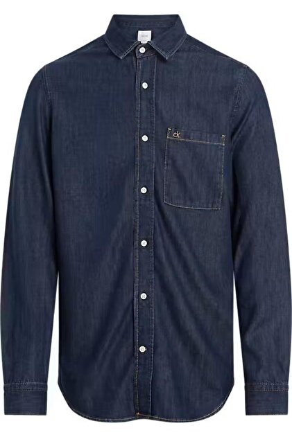 Herren LYOCELL RINSE BLUE L/S SHIRT Hemd