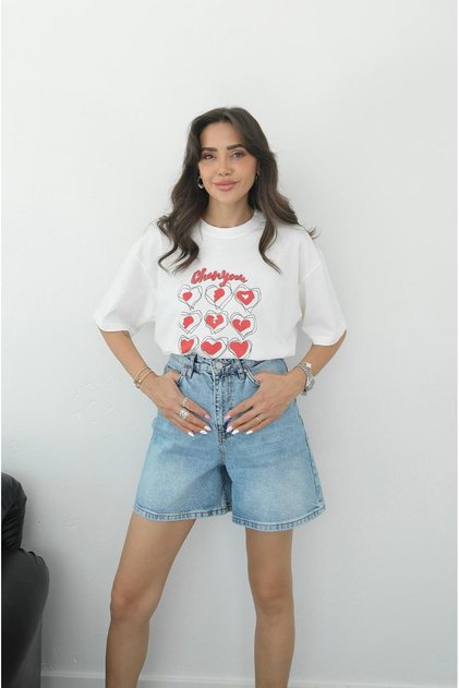 Heart Printed T-Shirt