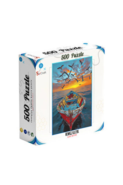 Soi Craft 500 Parça Puzzle Yelkenli Tekne ve Palmiyeler Günbatımı