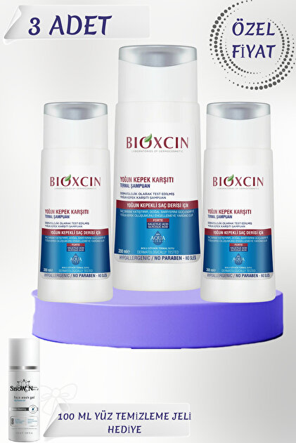 Aqua Thermal DS 200 ml Yoğun Kepek Şampuanı ( 3 ADET ) + 100 ML Yüz Temizleme Jeli HEDİYE