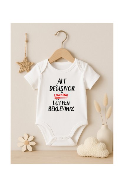 Baby Badi Changing Diapers Please Wait Written