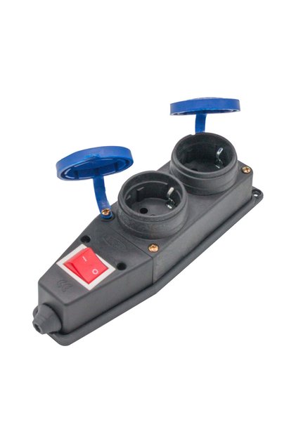 Cap prelungitor TENPO, 2 prize, cu buton on/off, design compact, montaj rapid - COBI SMART®