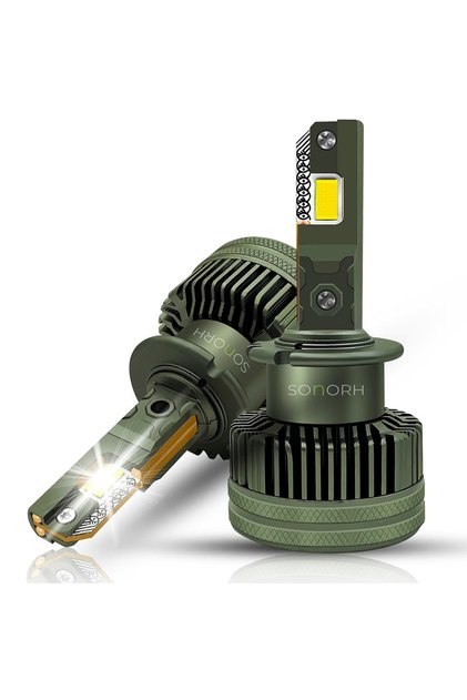 Becuri LED Xenon D4S/D4R, 170W, 27000 lumeni, Canbus Plug&Play, 2 bucăți, ventilator și 4 tije de răcire din cupru