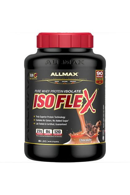 Isoflex Whey Protein Isolate, 5 lbs, Chocolate, 75 Servings