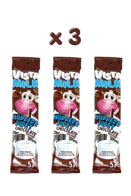 ÇİKOLATALI HÜPPERR PİPET 5'Lİ X 3 ADET