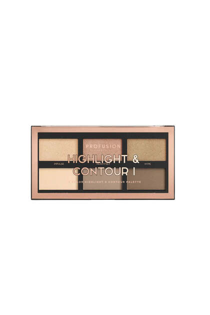 Παλέτα Highlight & Contour I, Profusion Cosmetics, 6 αποχρώσεις, 16 γρ.