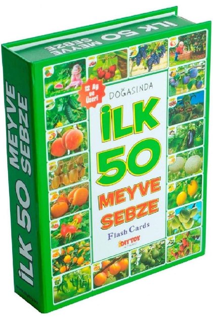 My Little Baby's First 50 Fruits and Vegetables Intelligence Card Flash Card Fruit and Vegetable Educational Toy Educational Fruit