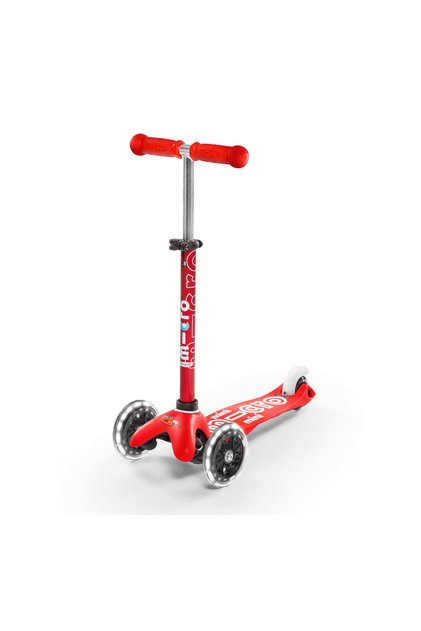 Mini Deluxe 3 Tekerlekli Scooter LED Red