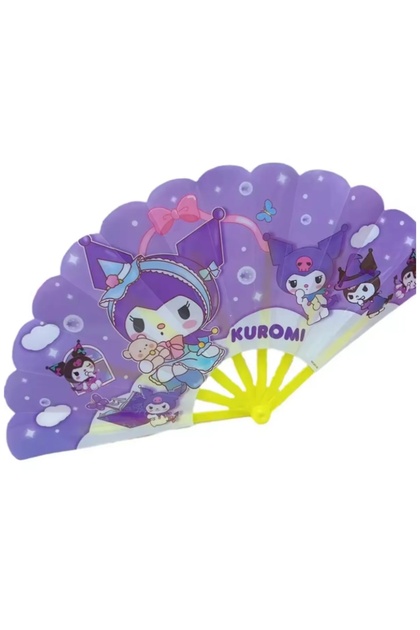 DerinHome Kuromi My Melody Cinnamoroll Çocuk El Yelpaze Adet