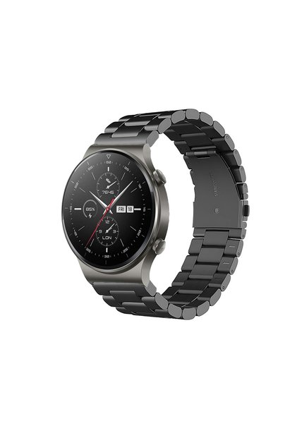 Huawei Watch Gt2 Pro Uyumlu Kordon Klasik Baklava Model Paslanmaz Çelik Metal Kayış