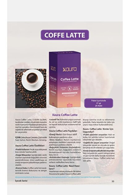 xaura Coffee Latte - Fiyatı, Yorumları xaura Coffee Latte - Fiyatı, Yorumları