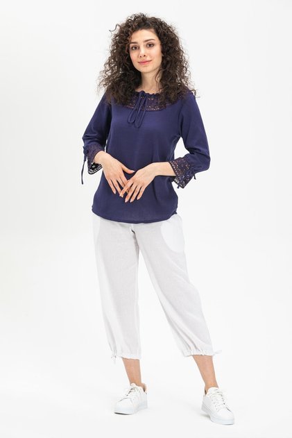 Zehra Sile Cloth Summer Blouse Purple Purple