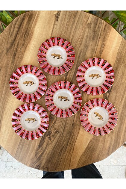 Pink Leopard Tea Plate