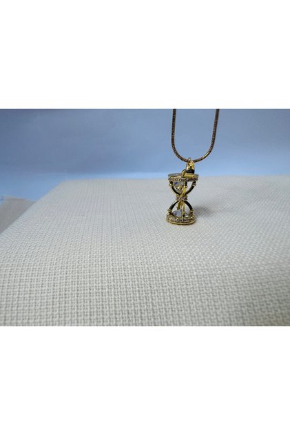 Steel Sand Clock Figure Necklace