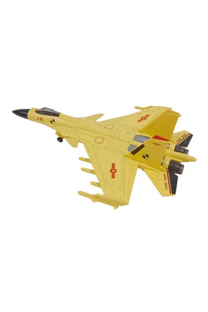 Cek Birak Sari Renkli Askeri Savas Ucagi Modeli J 15 Flaying Shark Maket RC Ucak