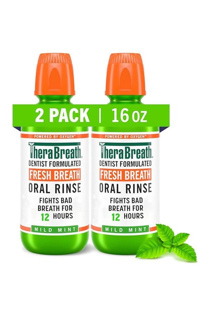 TheraBreath, Fresh Breath, Oral Rinse, Mild Mint, 16 fl oz (473 ml) (Pack of 2)
