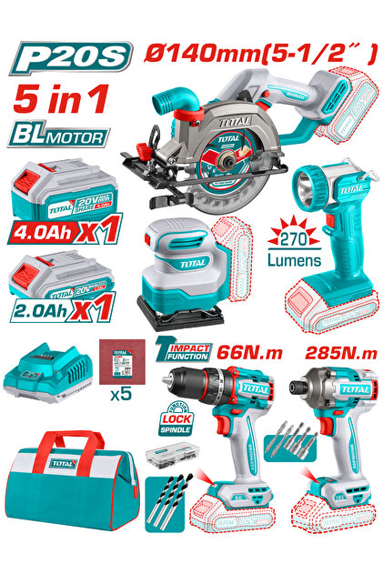 Total AVANTAJ SET - DAİRE TESTERE, ZIMPARA, DABELİ VİDALAMA