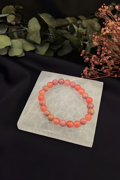 Rose Quartz and Rhodonite Stone Bracelet