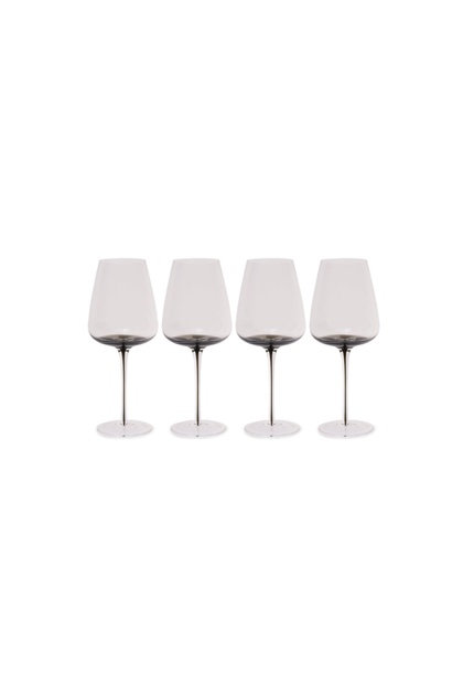 Smoke Stem White Wine Glasses | Tinted Long Stem Wine Glasses with A Narrow Mouth | 4 Glasses
