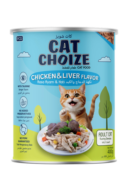 Adult Cat Canned Wet Food Chicken & Liver Flavor 400 g