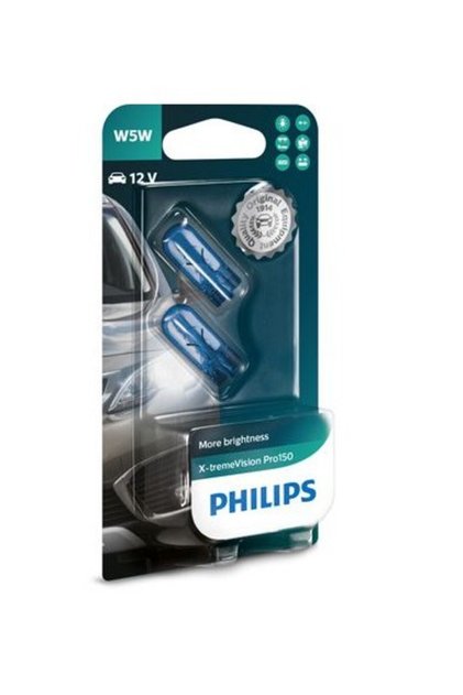 Σετ 2 λαμπτήρων W5W 12v X-Treme Vision Pro150 Philips