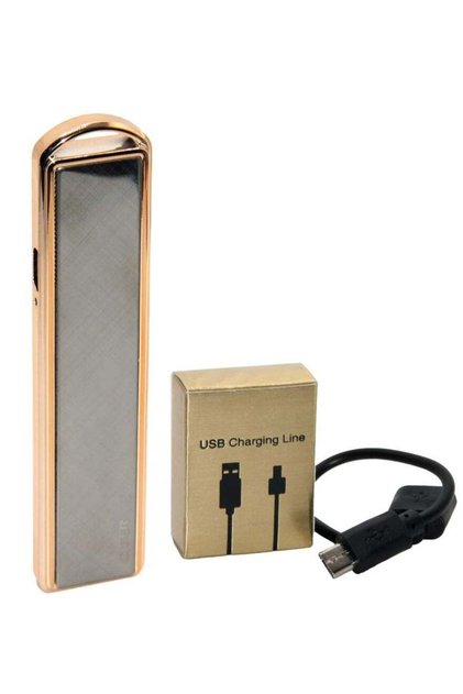 Thin Rechargeable Electric Lighter — Windproof, Flameless, USB Port, Multicolor