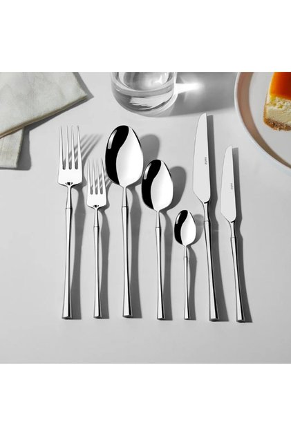 Marbella Sade 12 Person 84 Piece Leather Boxed Fork Spoon Knife Tk.
