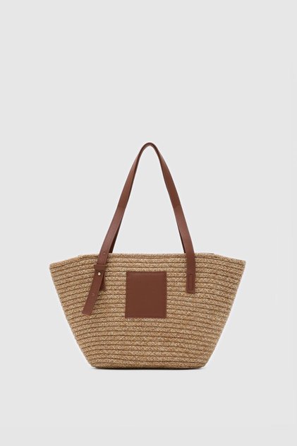 Vittoria Handmade Straw Bag Mink