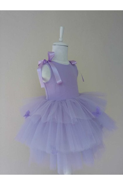 Girl's Butterfly Detailed Special Occasion Birthday Dress