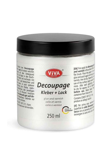 Adeziv și lac lucios pentru decoupage VIVA DECOR, 250ml