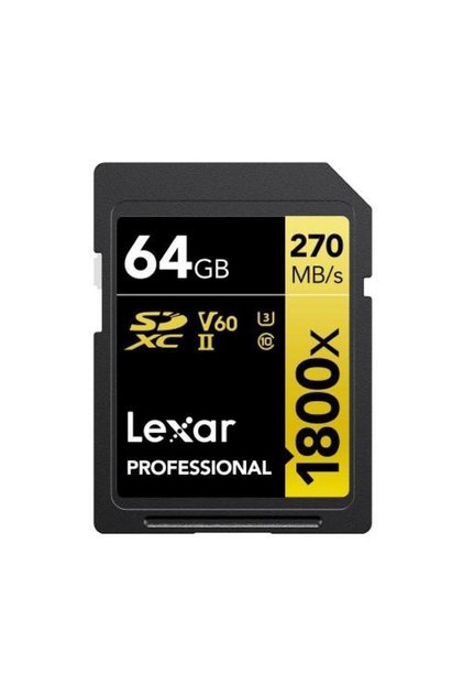 Карта памет Lexar Professional 1800x, 64GB, SDXC, UHS-II U3