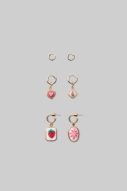 Multi Charml Ring Earring Set