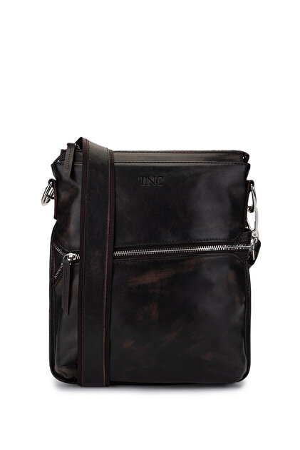 Men's Genuine Leather Red Vintage Messenger Bag