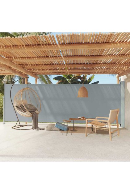 Patio Retractable Side Awning 180x600 cm Grey