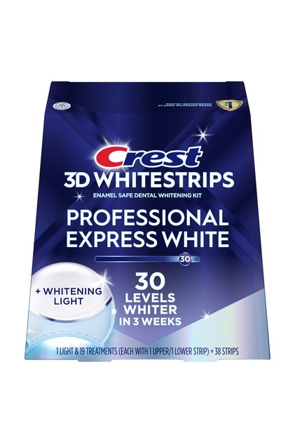 Cutie cu 19 plicuri, benzi pentru dinți, Crest, 3D White, concentrație 10%, 19 zile, 60 min