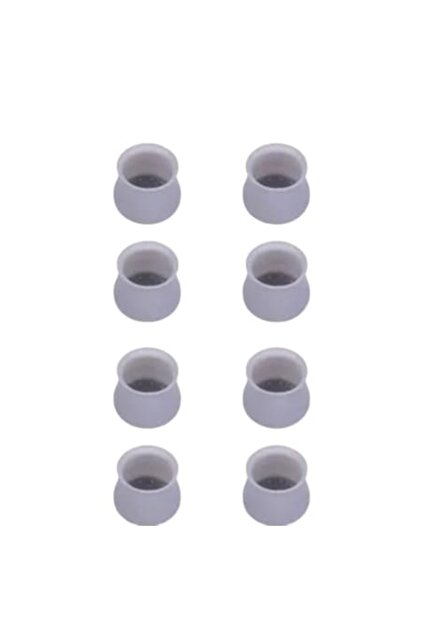 Set 8 protectii picioare scaun, universale din silicon gri 40mm