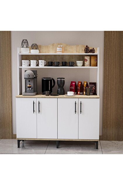 rokiharu　2商品まとめ Garaj Home Nehir Çok Amaçlı Dolap Raflı Kahve Köşesi - Fiyatı