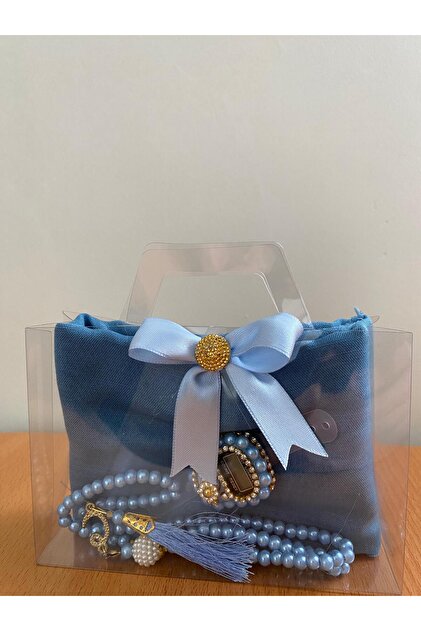 Luxury Mevlid Set, Hajj, Umrah Gift, Bridal Mevlid, Cheesecloth, Pearl Prayer Beads, Stone Prayer Mat 10 Pieces